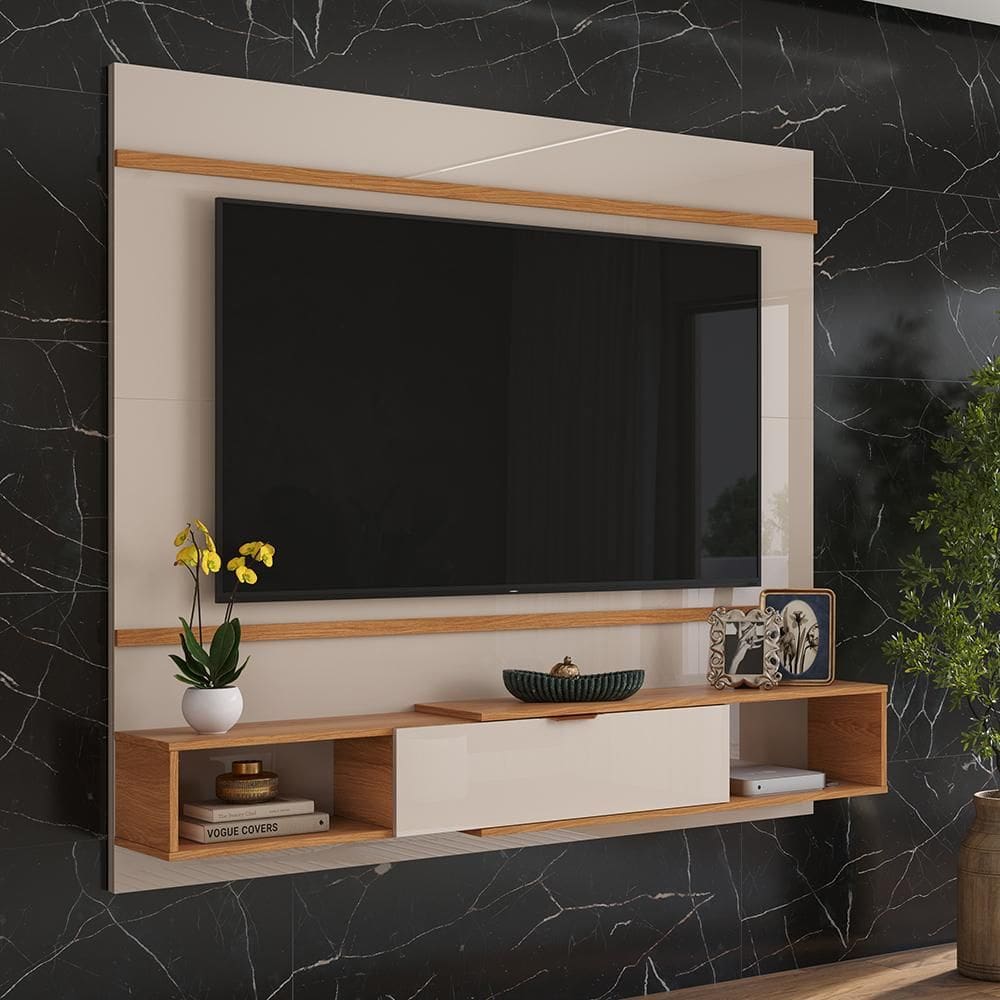 Painel para TV até 65 Polegadas Barcelona 1,60m Movelove 100% MDP 15mm Painel Decorativo