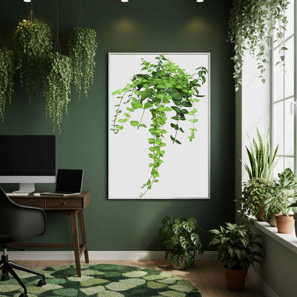 Quadro Decorativo Hera Suspensa 70x50cm Mold Preta