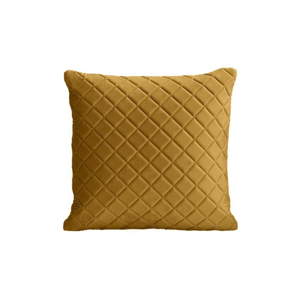 Almofada Tressê 50x50cm Veludo Amarelo - Nexta Casa