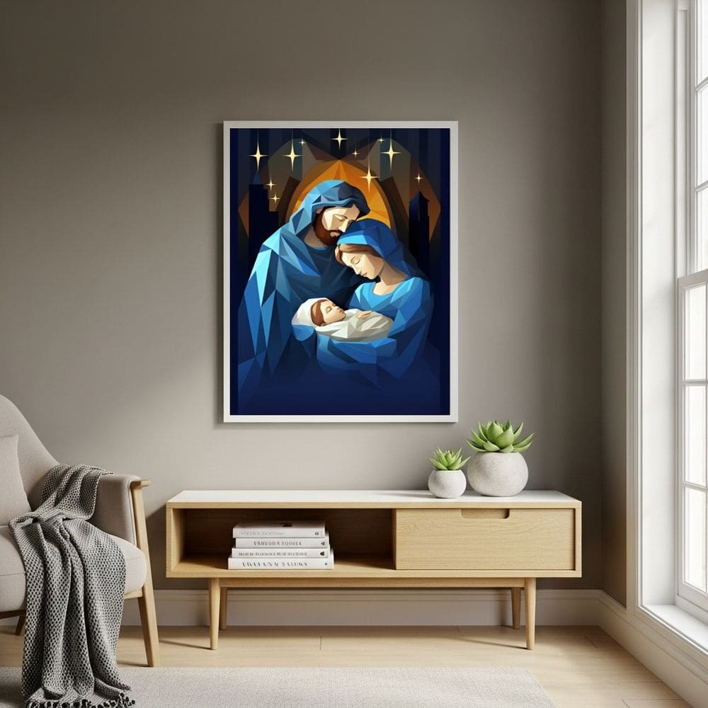 Quadro Decorativo Arte Moderna da Sagrada Família - 70x50cm