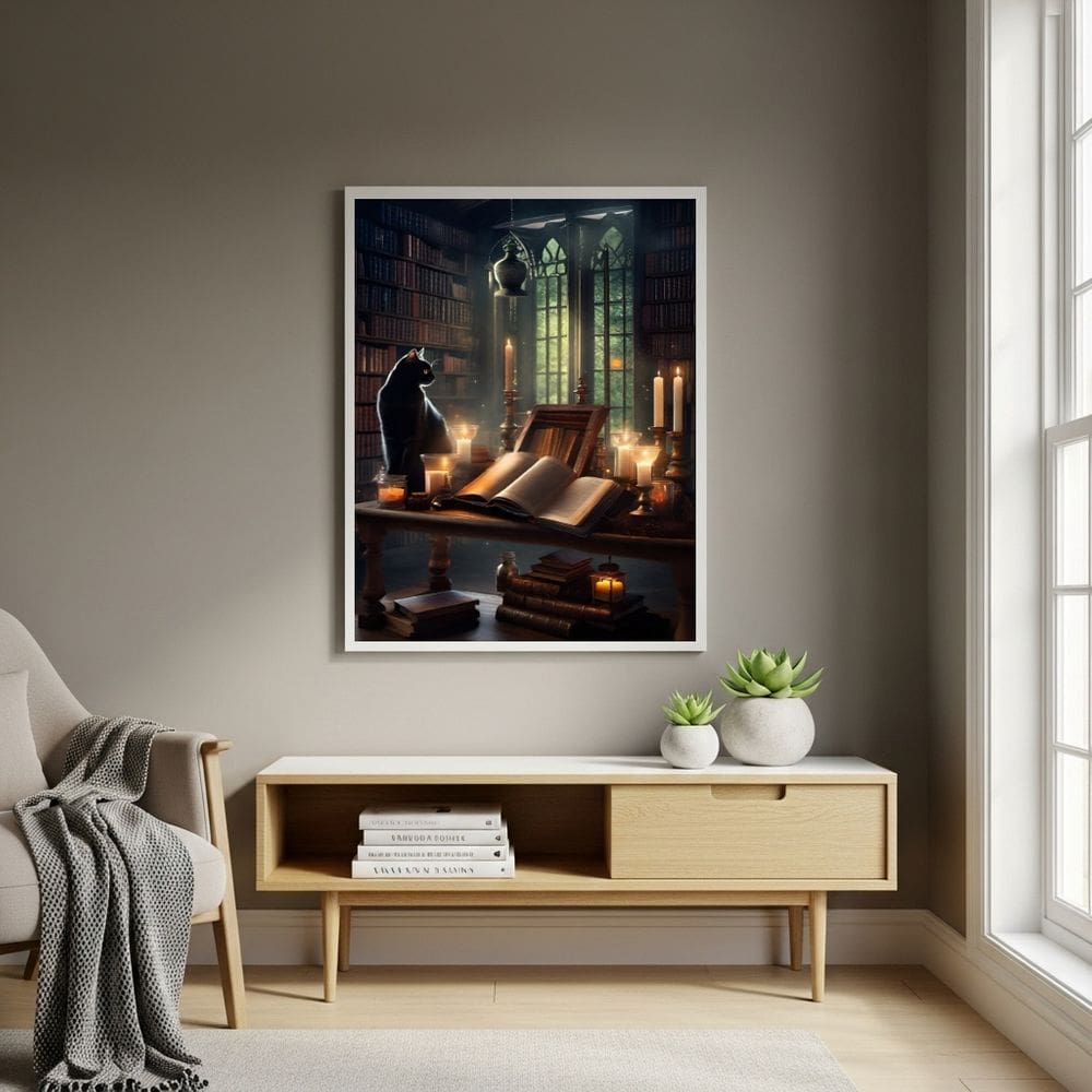 Quadro Decorativo Arte Inspirada em Casa de Bruxa - 70x50cm