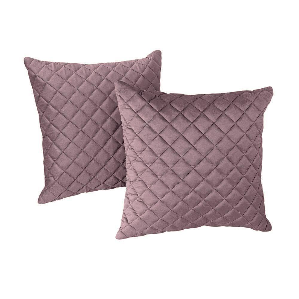 Kit 2 Almofadas Tressê 50x50cm Veludo Rosê - Nexta Casa