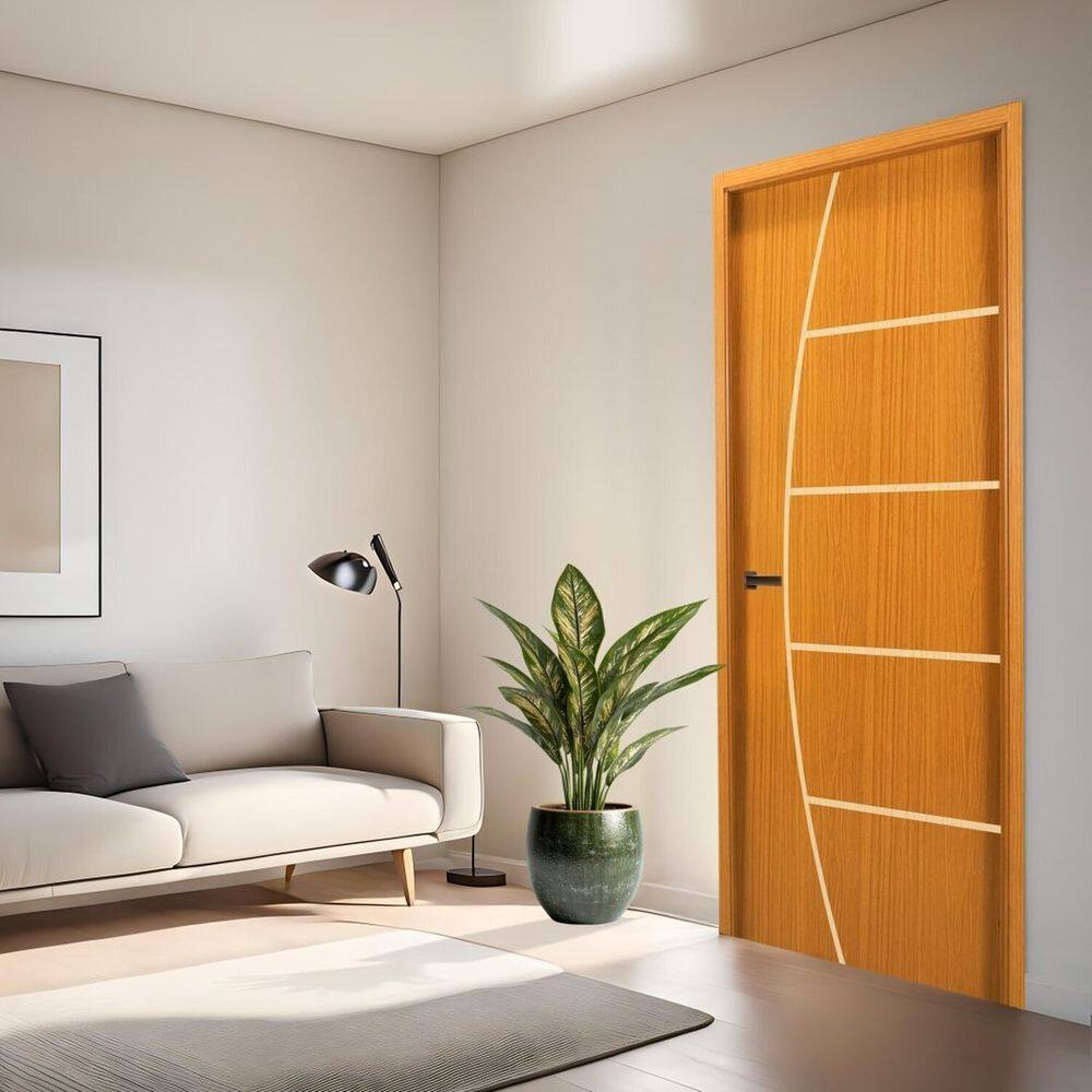 Folha de Porta Frisada S/f 2100x800x35 - Cod 2 Gitale Portas Amarelo