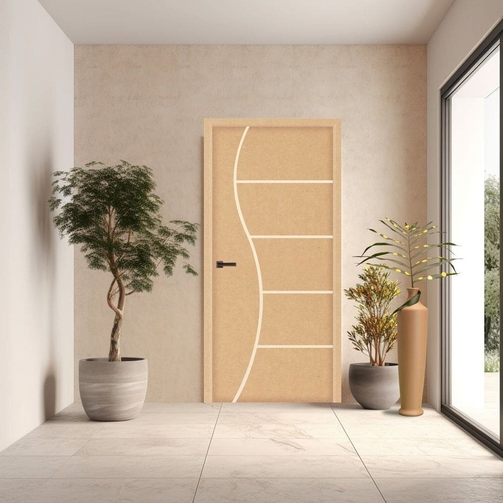 Folha de Porta Frisada S/f 2100x800x35 - Cod 7 Gitale Portas CRUA