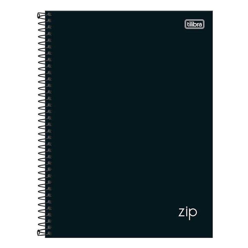 Caderno Espiral Universitário Zip New 20 Matérias Preto - Tilibra