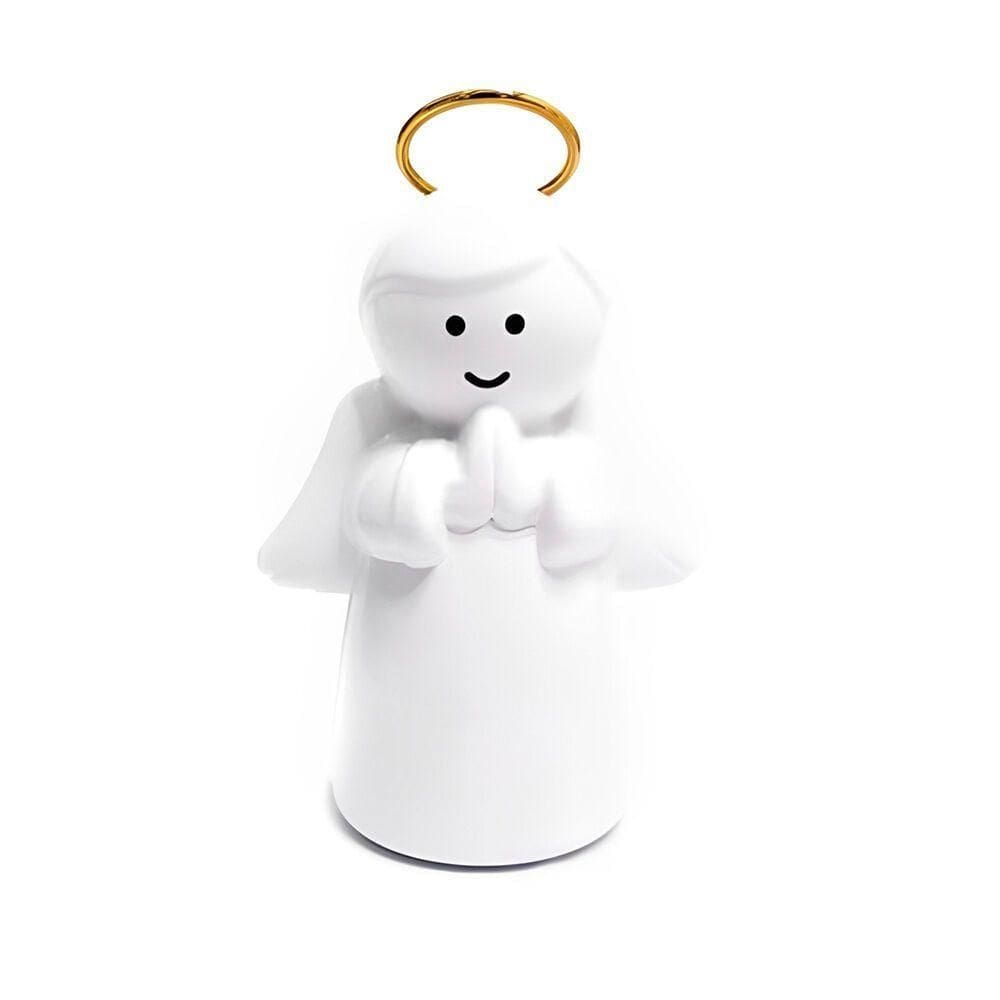 Anjo Laqueado Auréola Dourada Grande Decoração Altar Presépio Oratório