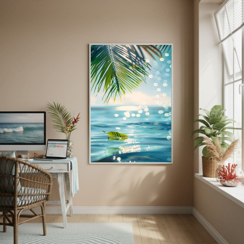 Quadro Decorativo Oceano Cristalino-70x50cm