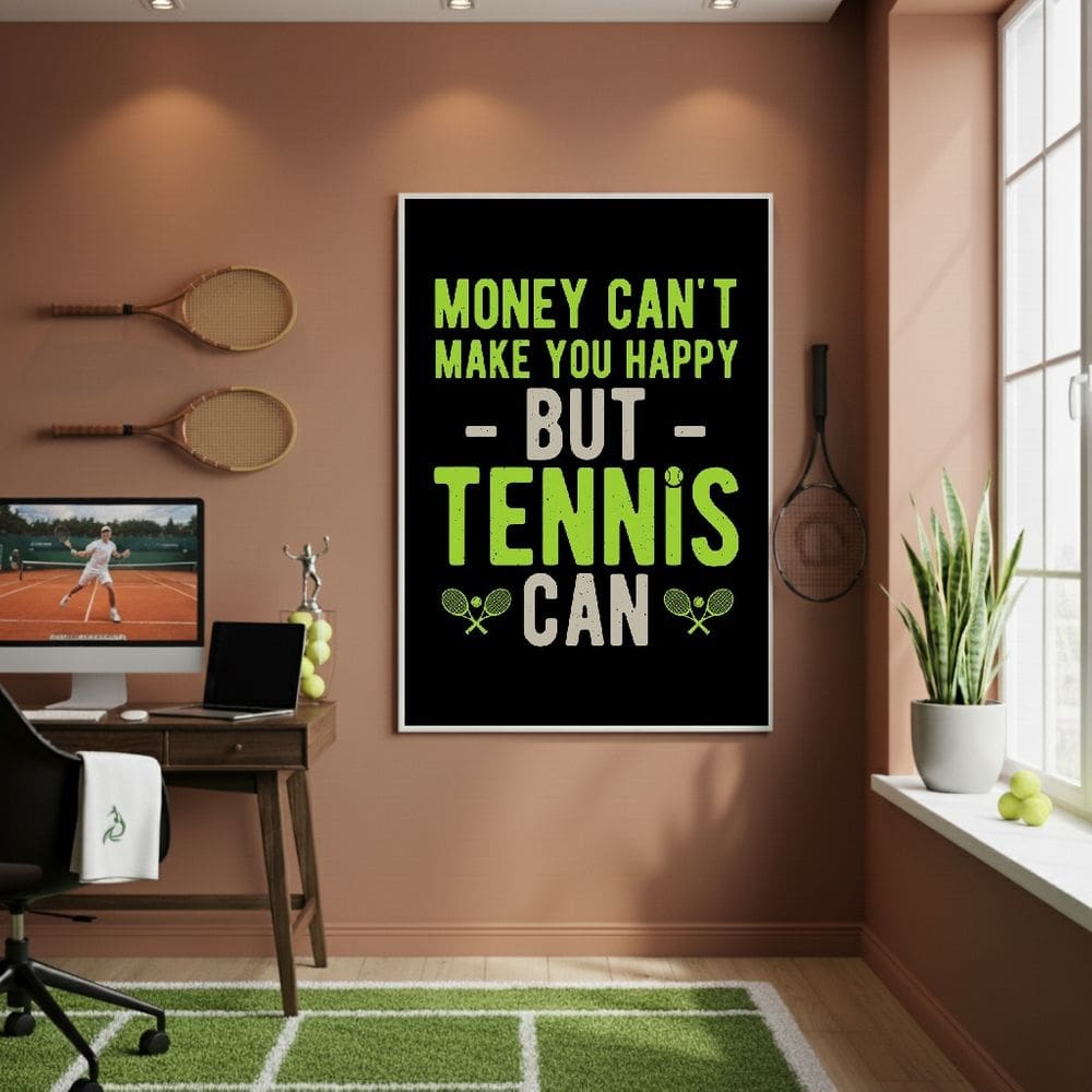 Quadro Decorativo Tênis Traz Felicidade-70x50cm Mold Branca