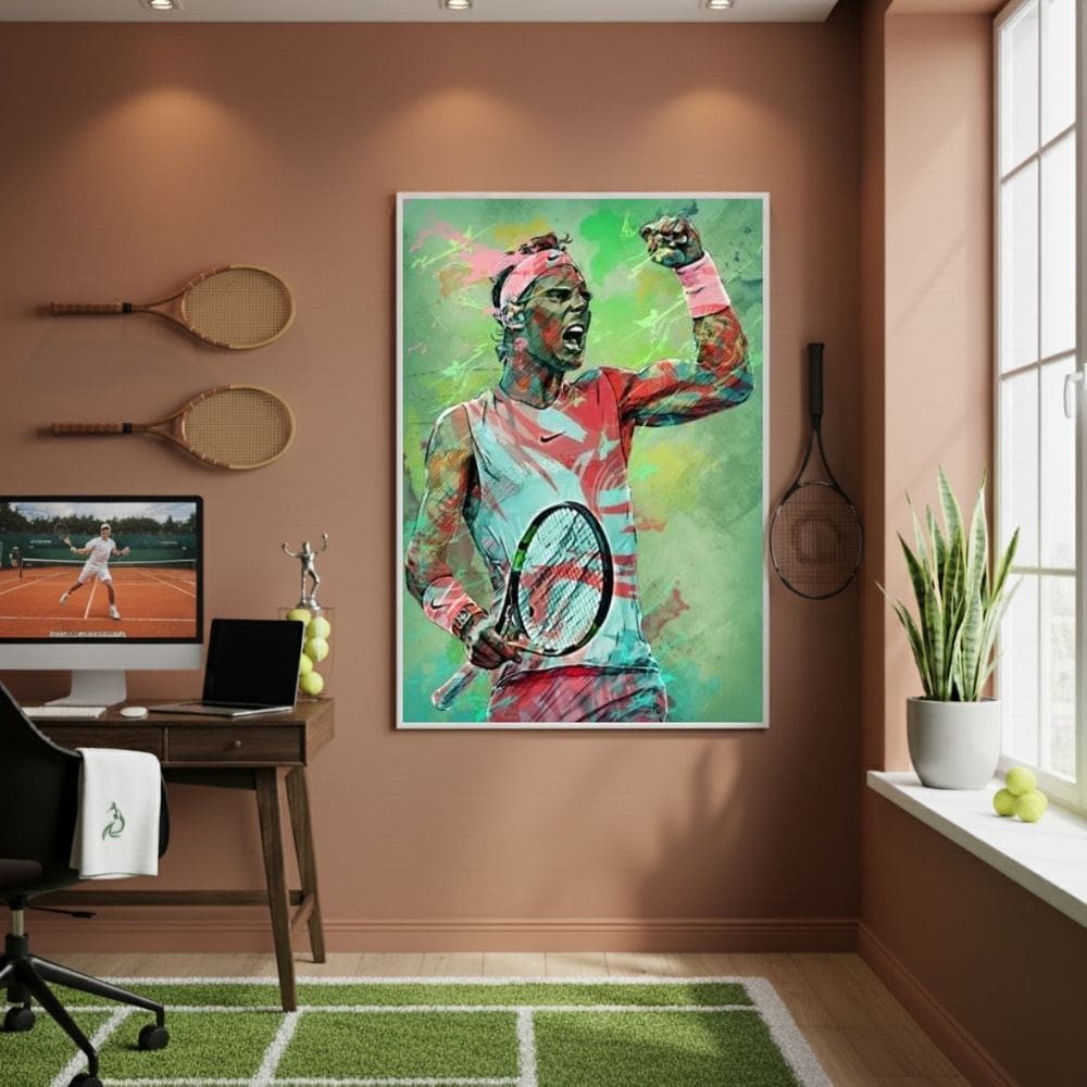 Quadro Decorativo Craque De Tênis-70x50cm Mold Preta