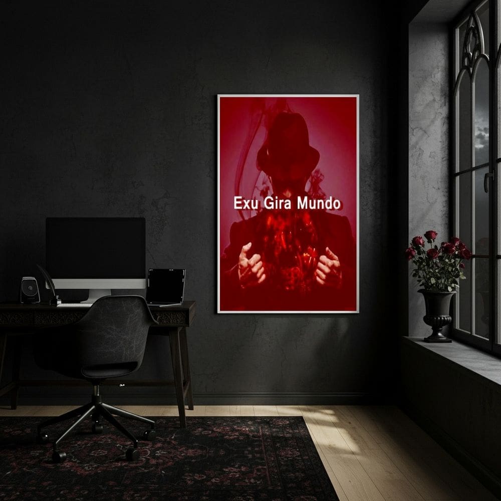 Quadro Decorativo Exu Gira Mundo - 70x50cm