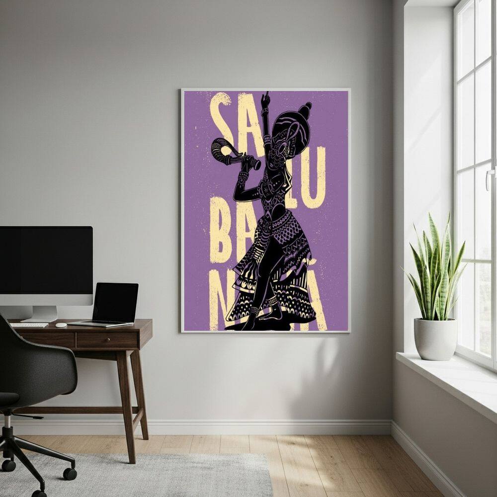 Quadro Decorativo Salve Nanã! Orixá da Vida - 70x50cm