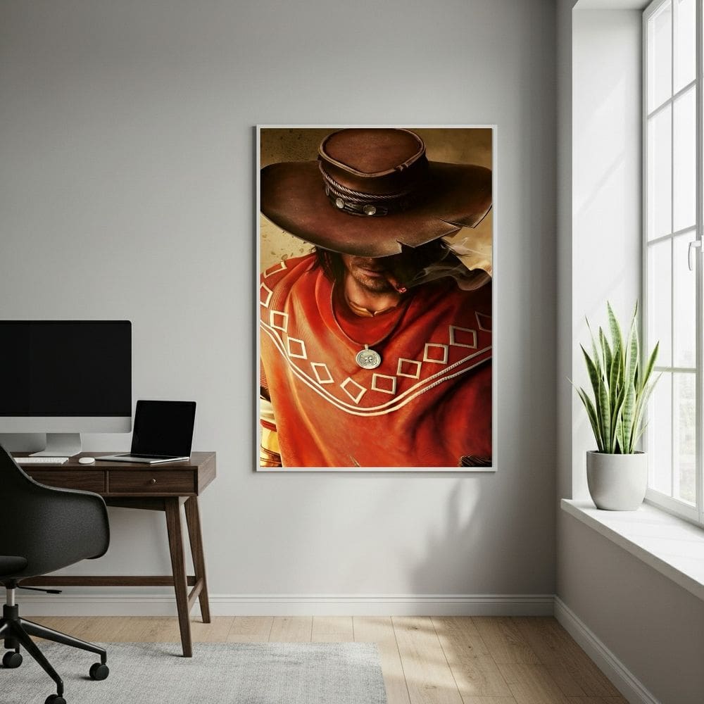 Quadro Decorativo Boiadeiro Guia Espiritual - 70x50cm