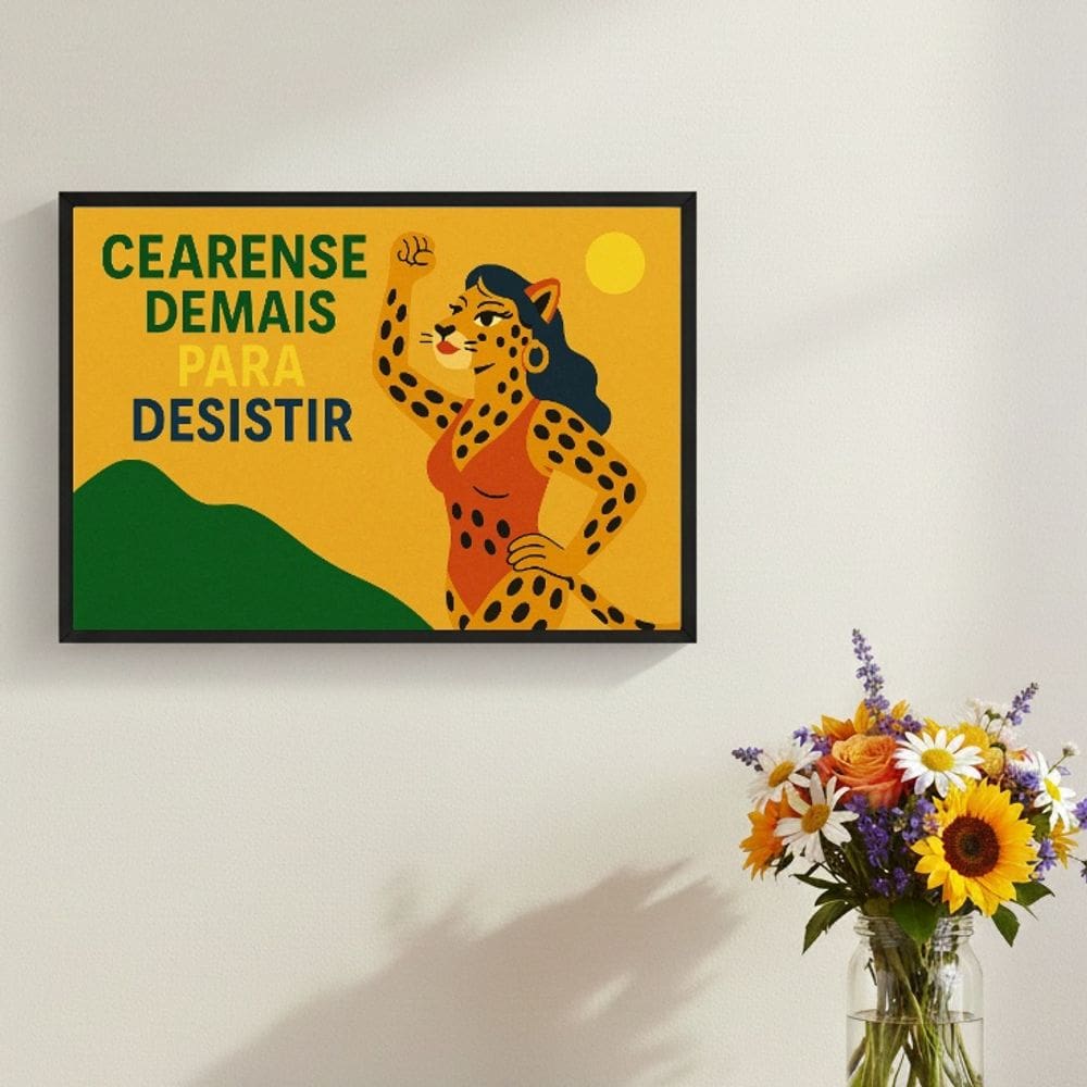 Quadro Cearense Demais Para Desistir 45x34cm Mold Preta