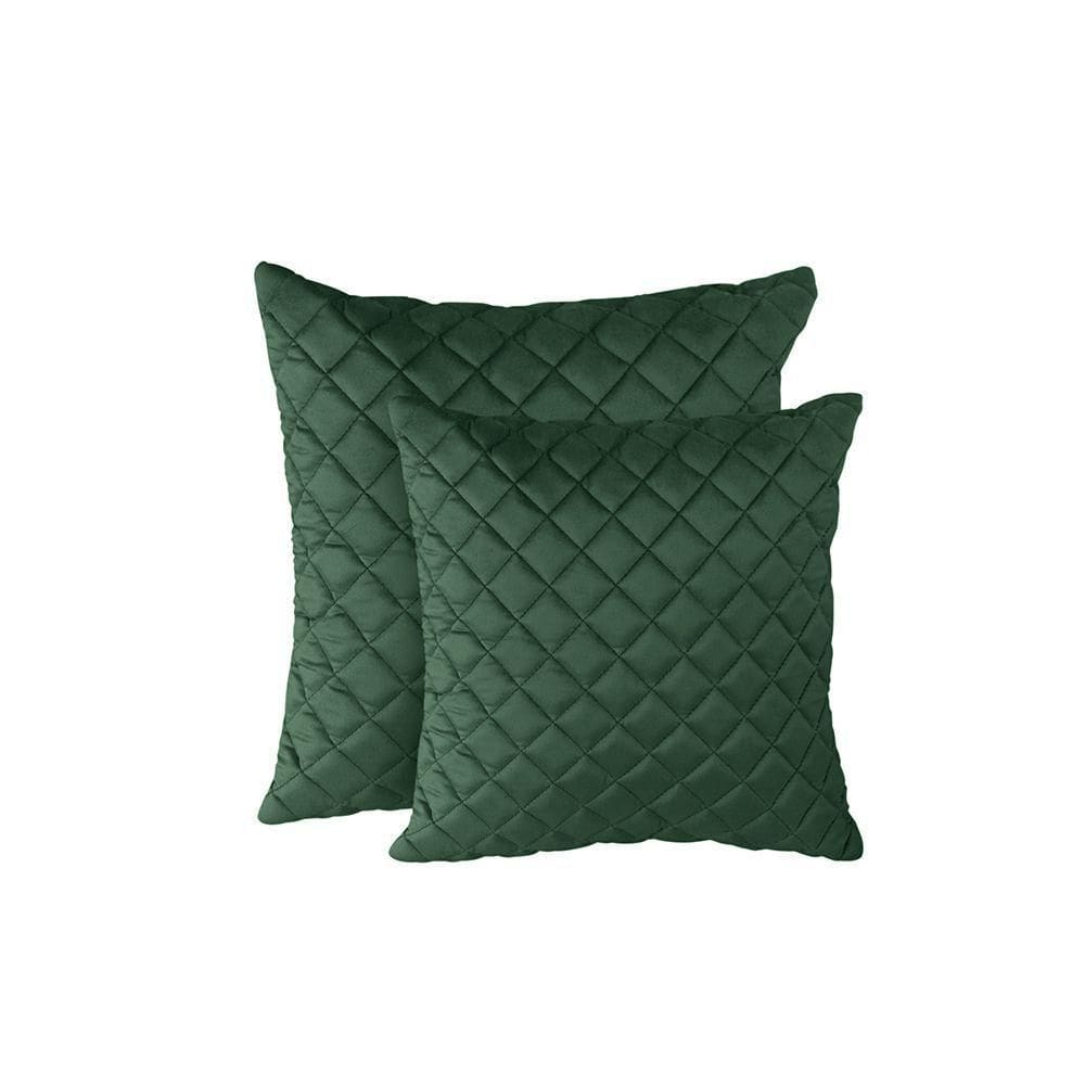 Kit 2 Almofadas Tressê 50x50cm E 40x40cm Veludo Verde - Nexta Casa