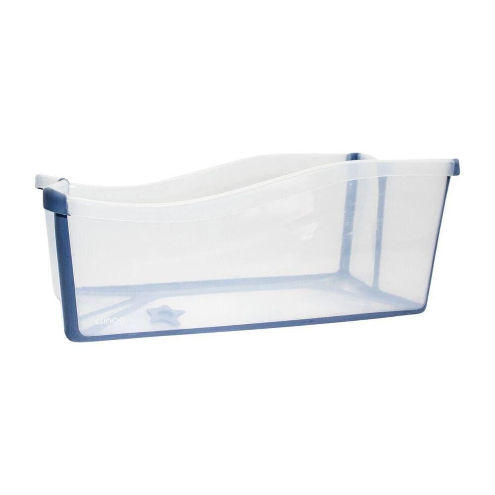 Banheira Portátil Dobrável Smart Clingo Fácil De Armazenar - Azul