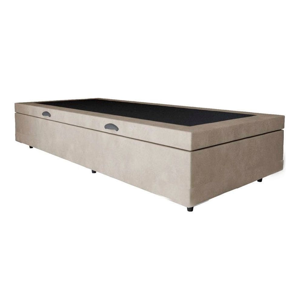 Base Box Bau Solteiro Suede Premium Santo Box 47x88x188