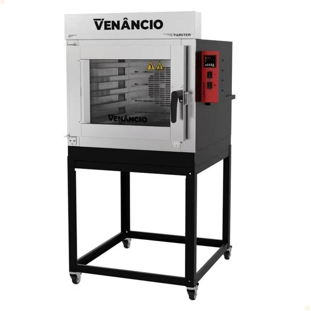Forno Industrial Turbo Twister Elétrico Venâncio Para 5 Esteiras 220V Monofásico Fvt5e