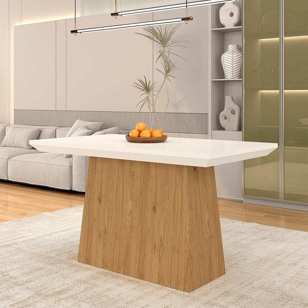 Mesa Sala De Jantar Roma 1,20m Retangular Avulsa Cinamomo/off -  M.a