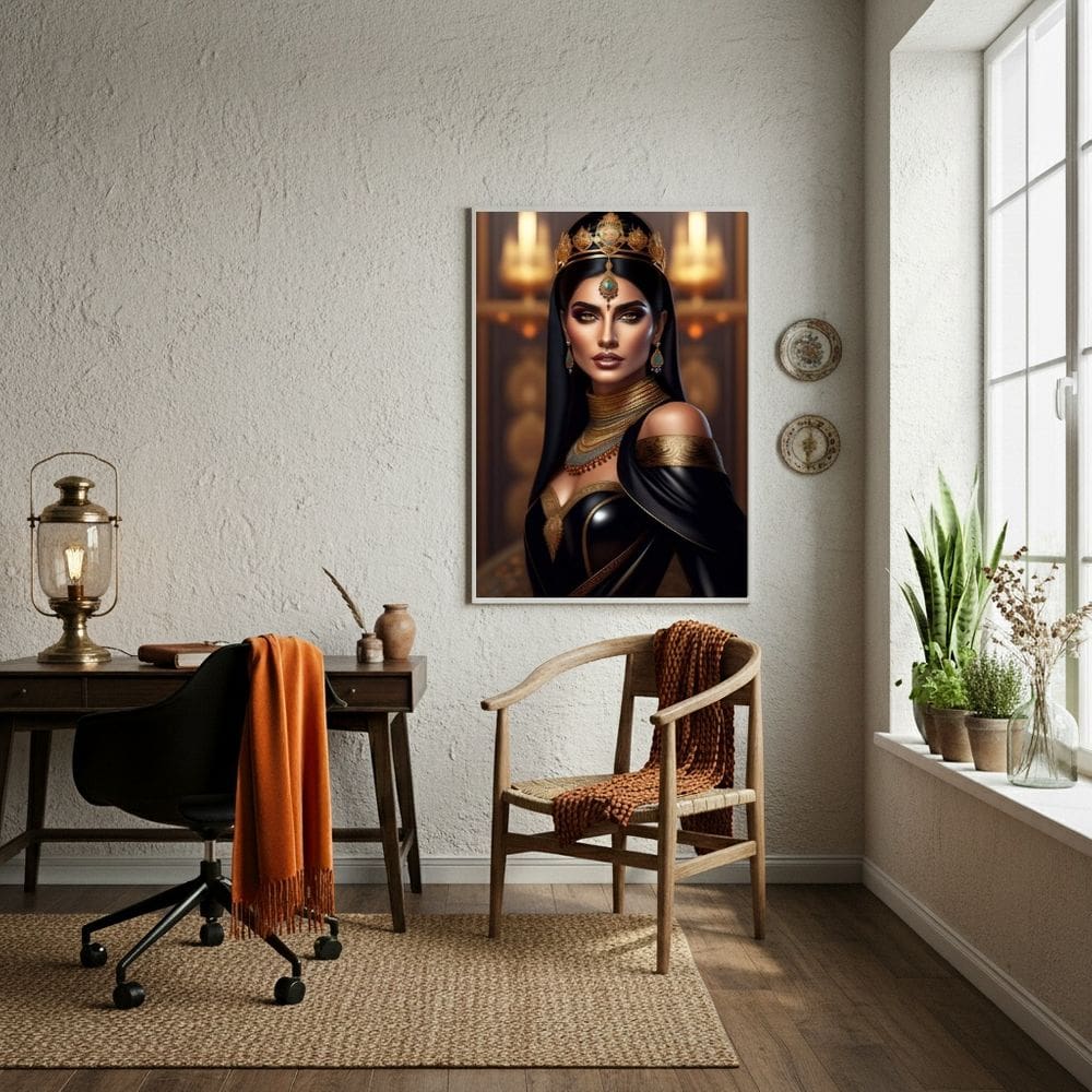 Quadro Rainha Cleópatra Última Faraó Antigo Egito - 70x50cm