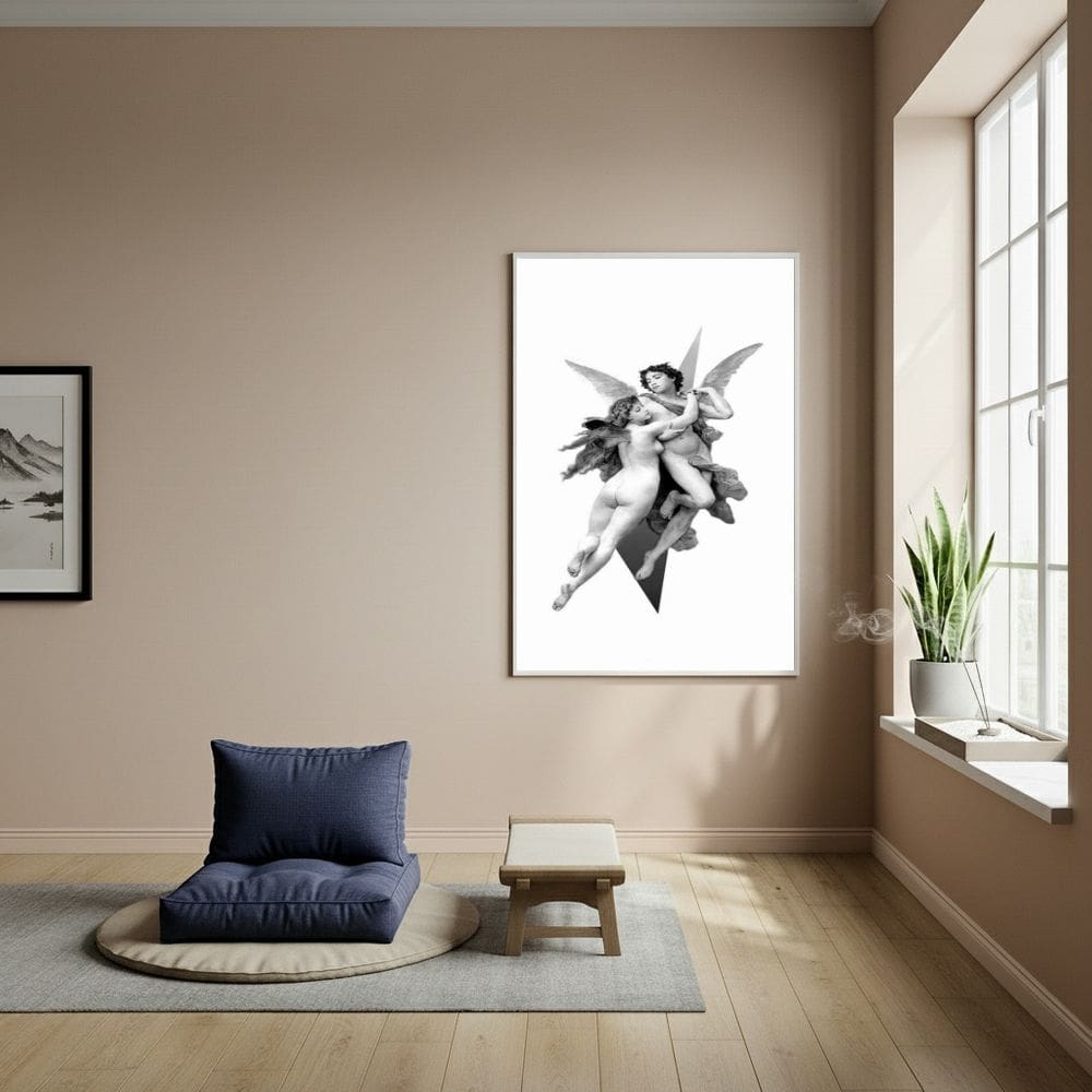 Quadro Psique Reanimada pelo Beijo do Amor - 70x50cm