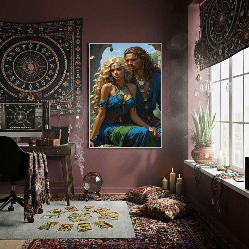 Quadro Decorativo Um Casal Cigano - 70x50cm