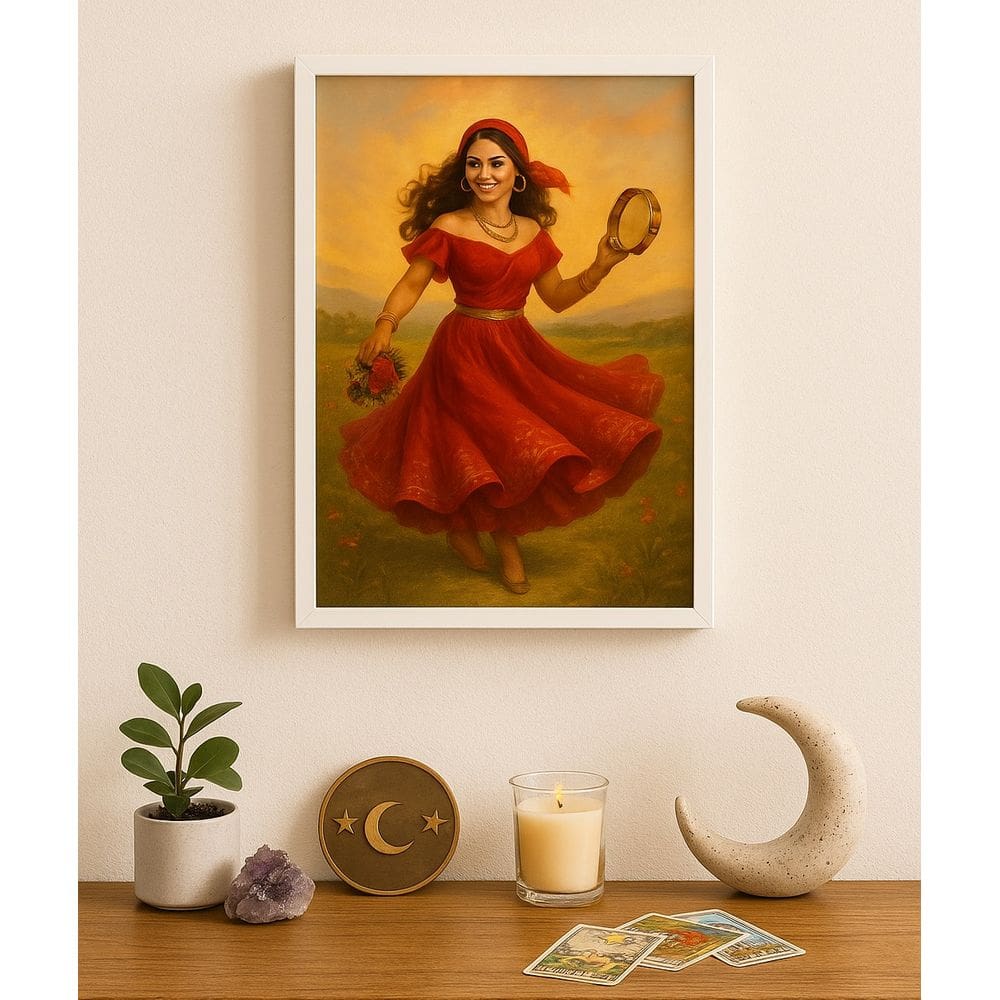 Quadro Decorativo Cigana Natasha 24x18cm - com vidro