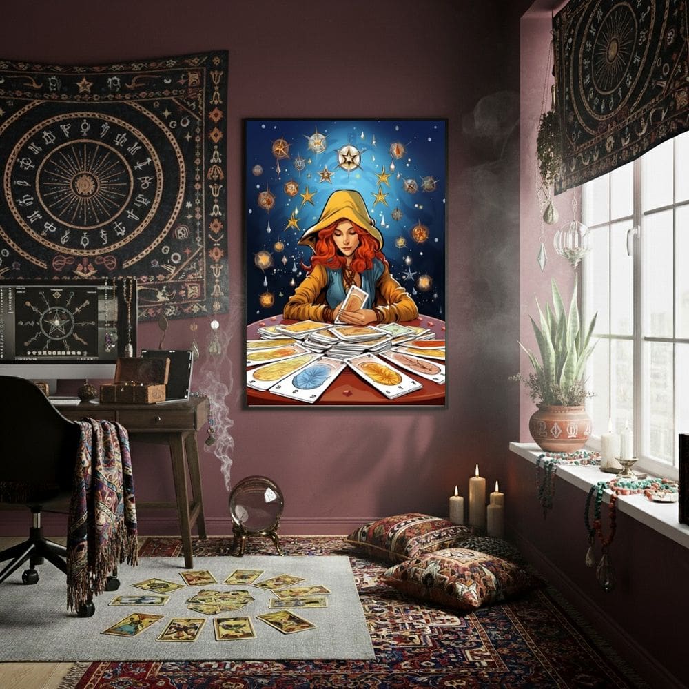 Quadro Decorativo Taróloga Cartomante  - 70x50cm