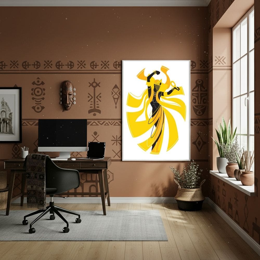 Quadro Decorativo As Jóias de Ouro de Oxum - 70x50cm