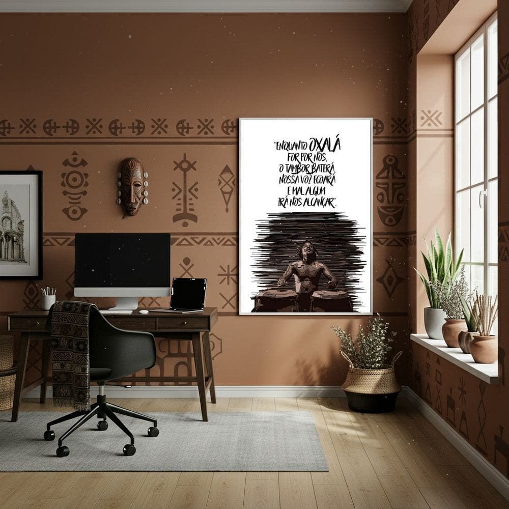 Quadro Decorativo Enquanto Oxalá For Por Nós - 70x50cm