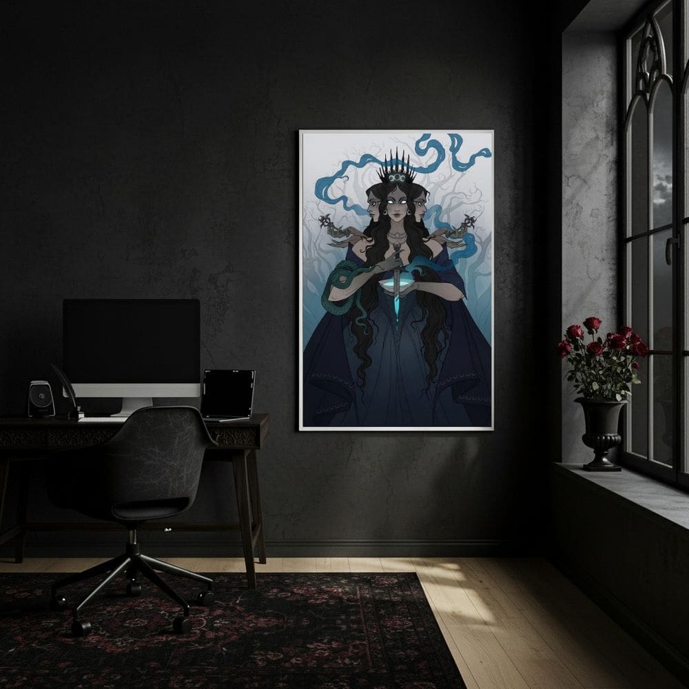 Quadro Decorativo Deusa Hecate  - 70x50cm