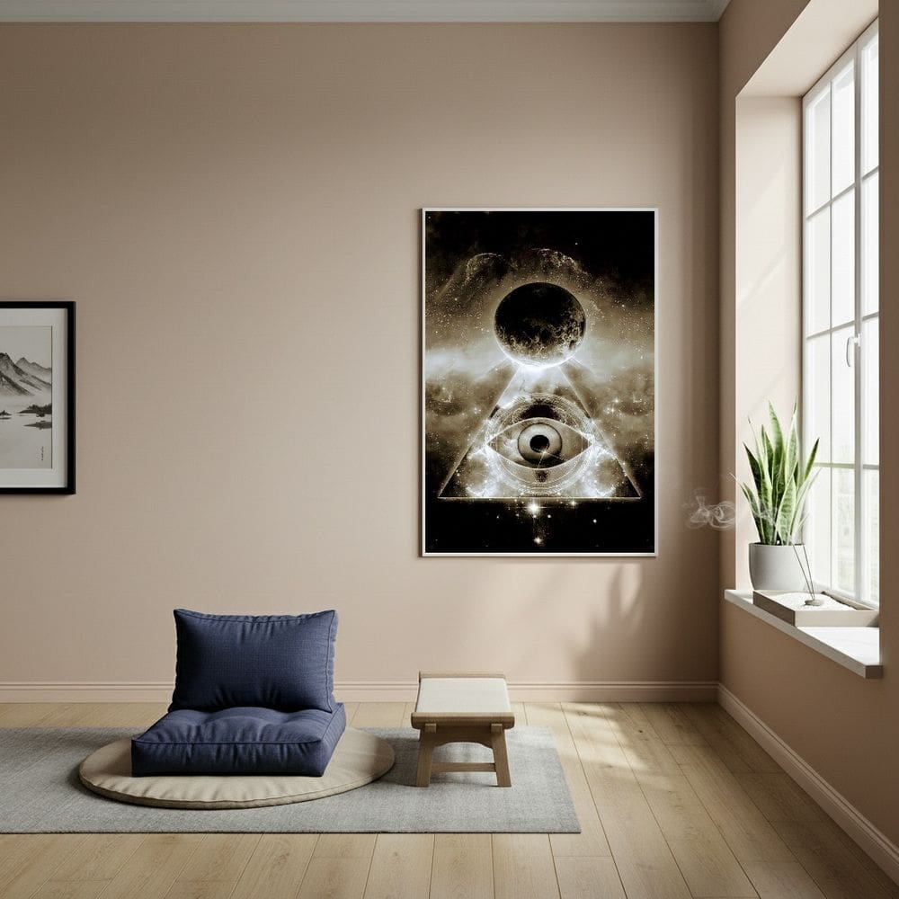 Quadro Olho que Tudo Vê ou Olho da Providência - 70x50cm