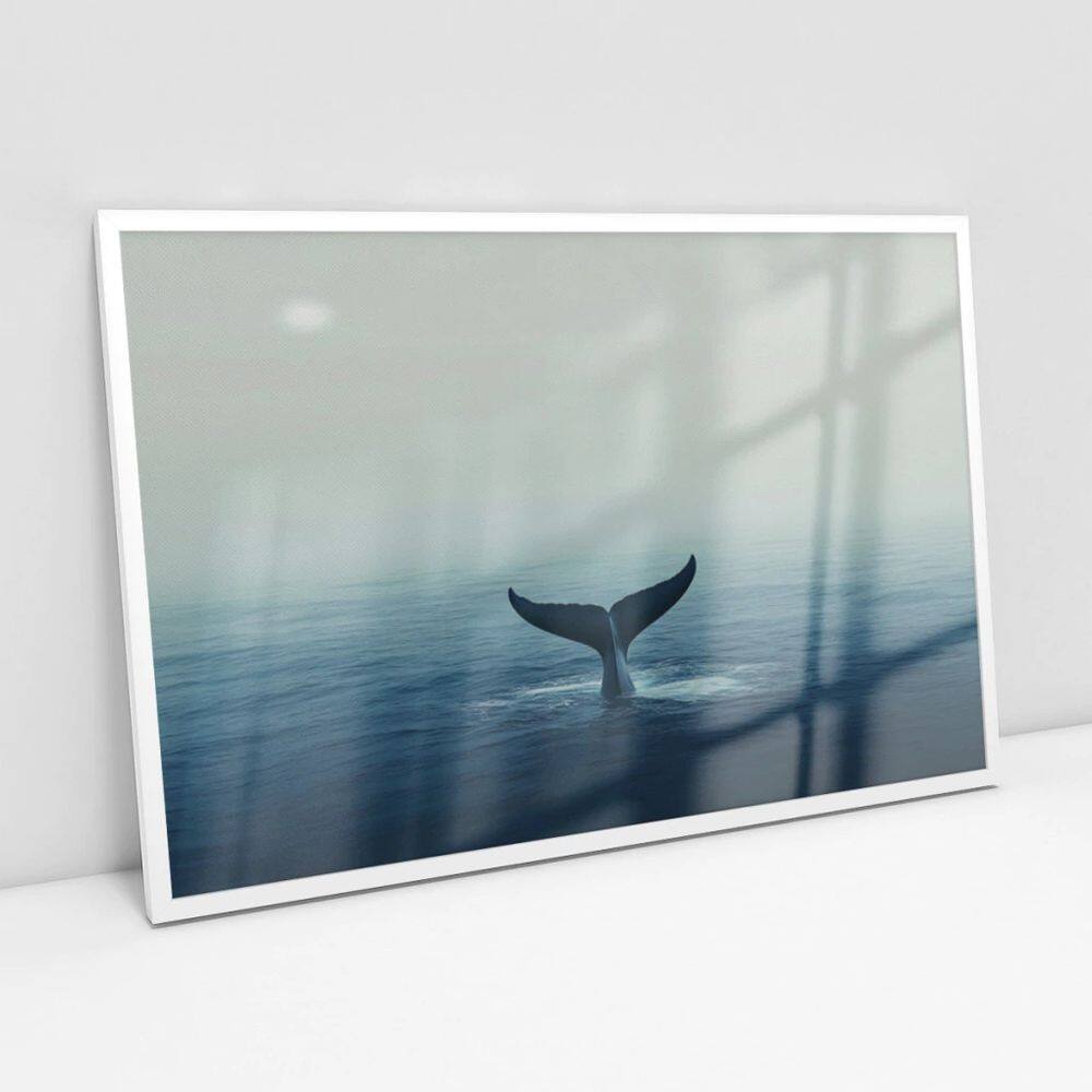 Quadro Oceano Fotografia Baleia - 70x50cm