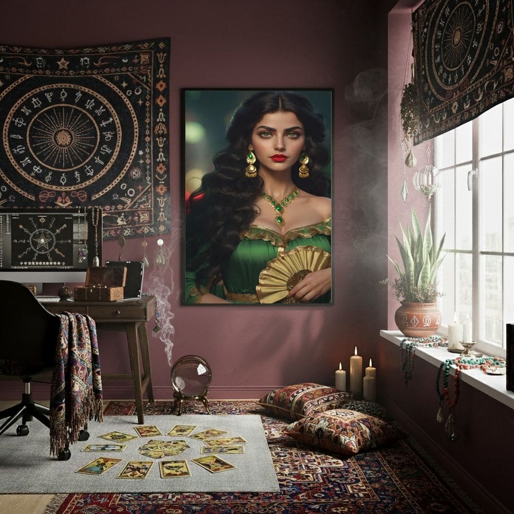 Quadro Umbanda Cigana Esmeralda  - 70x50cm