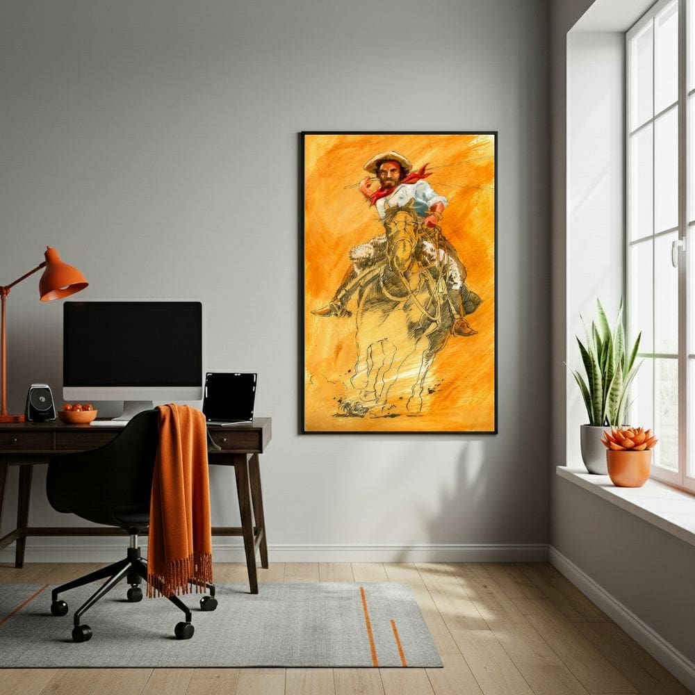Quadro Decorativo Boiadeiro Umbanda  - 70x50cm