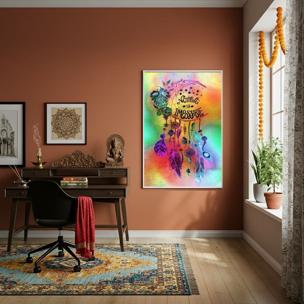 Quadro Decorativo Mandala - Nothing is Impossible - 70x50cm