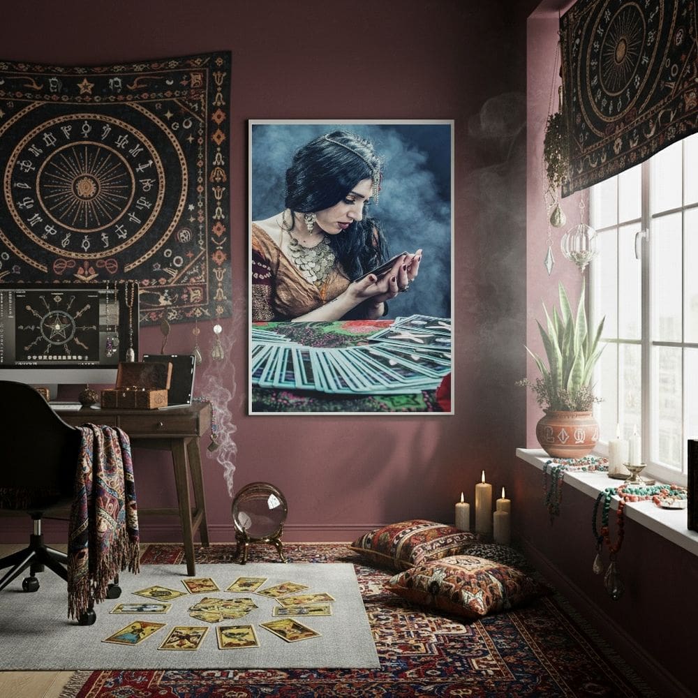 Quadro Vintage Cigana Cartomante  - 70x50cm