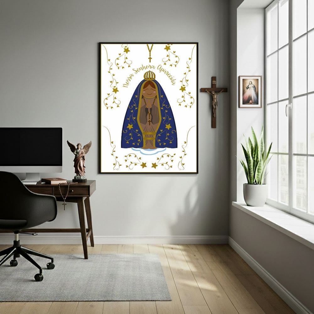 Quadro Nossa Senhora Aparecida  - 70x50cm