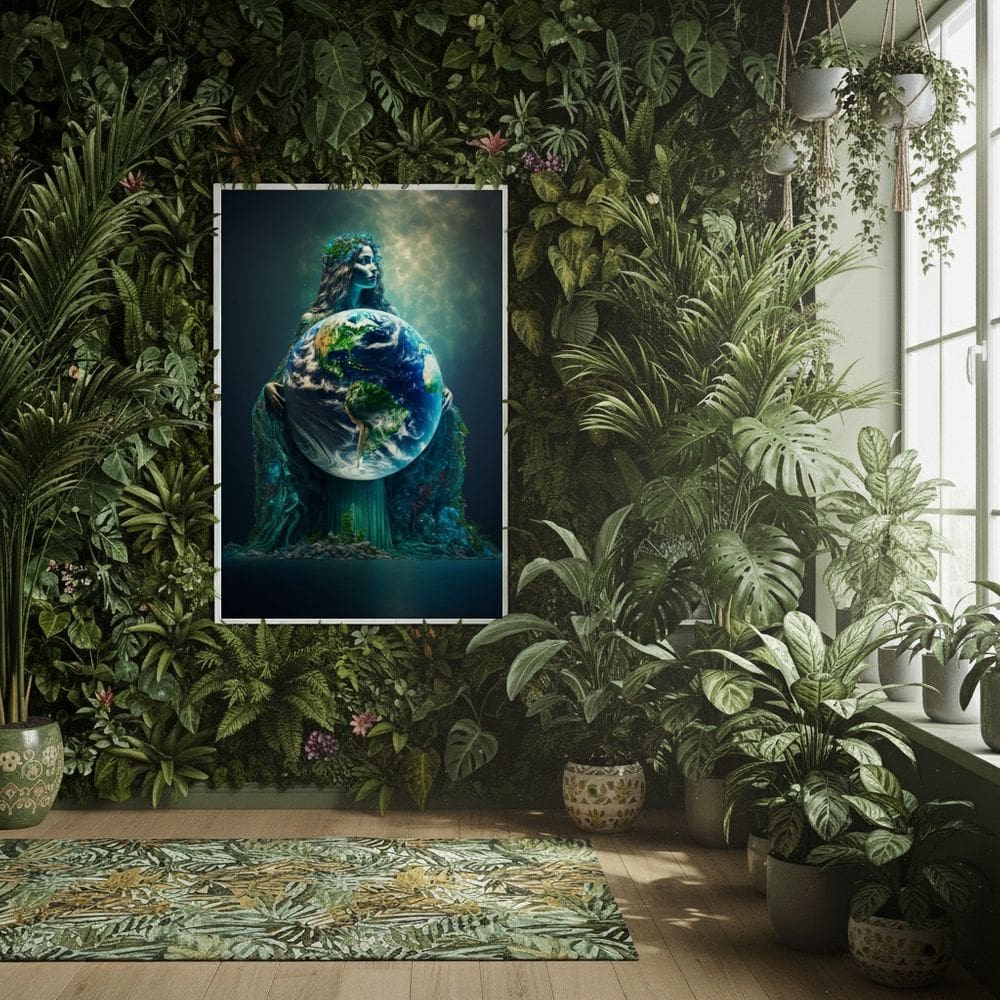 Quadro Decorativo Gaia Mãe Terra - 70x50cm