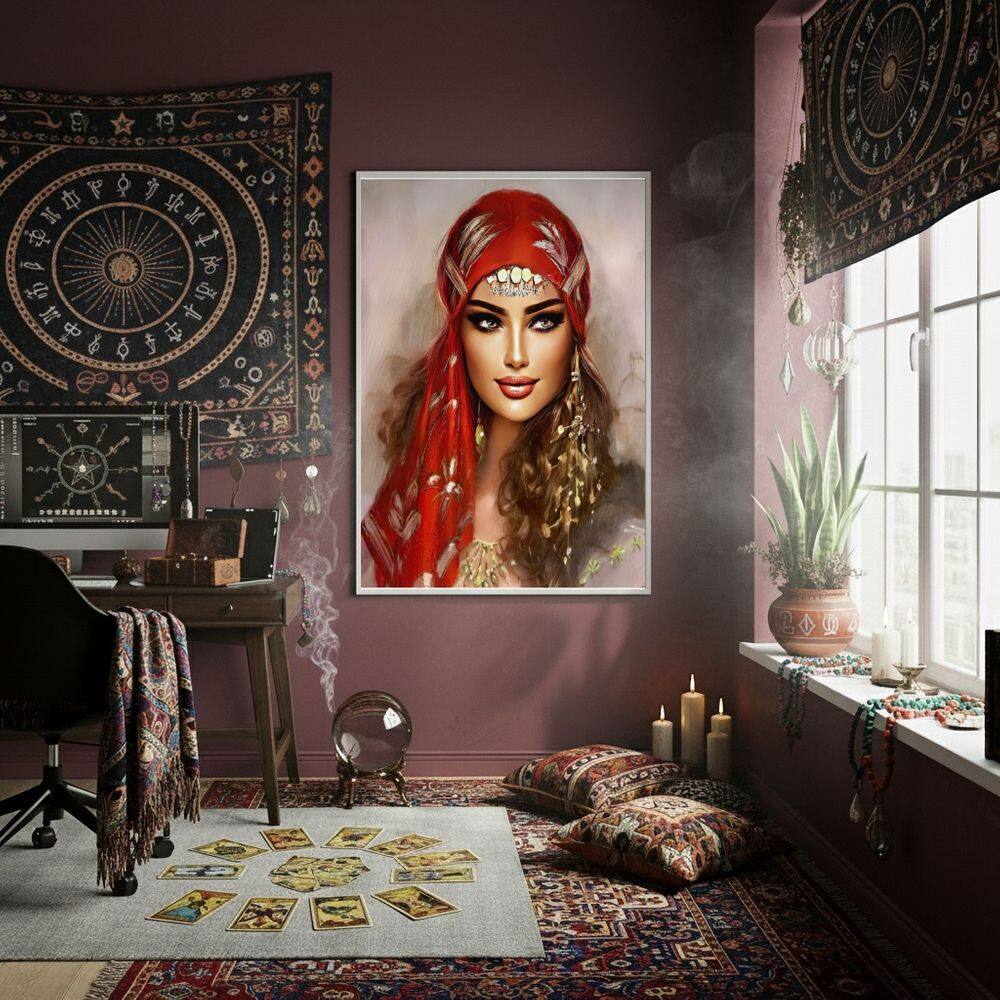 Quadro Decorativo Cigana Esmeralda  - 70x50cm