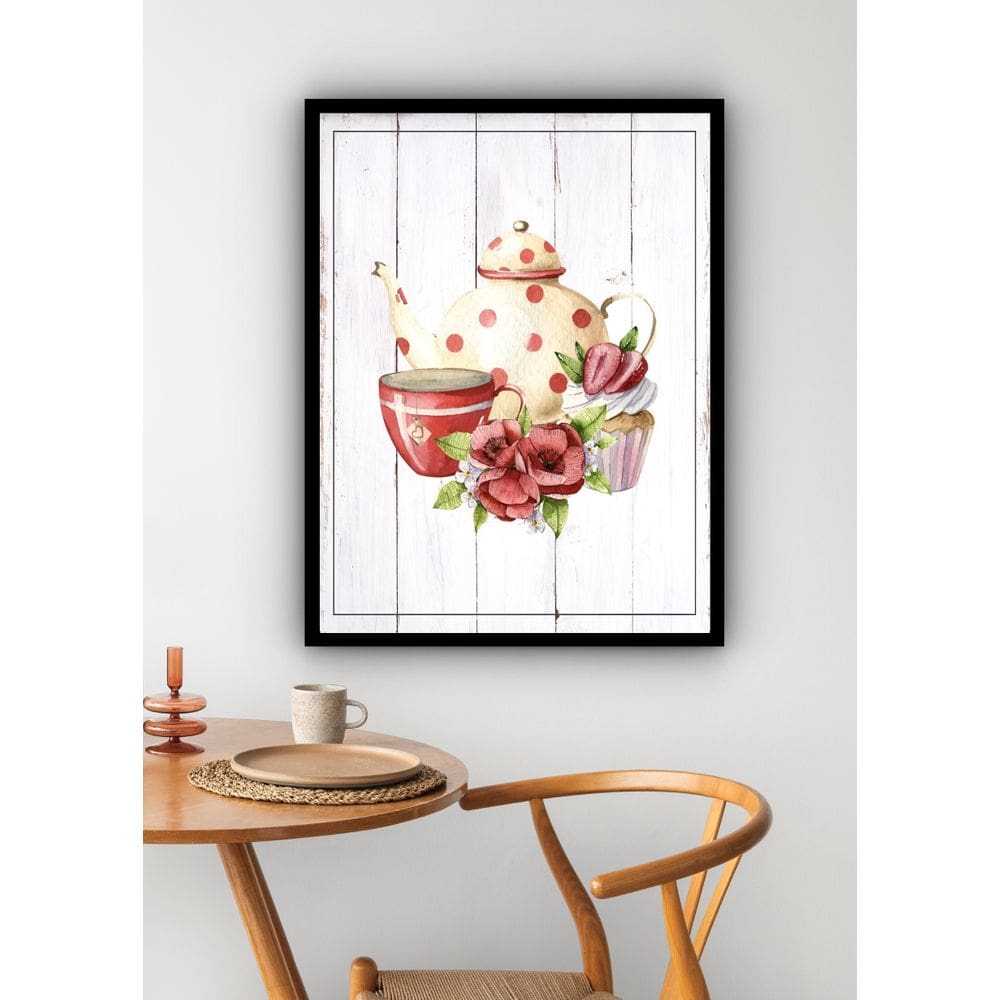 Quadro Decorativo Cozinha Vintage Chá  - 70x50cm