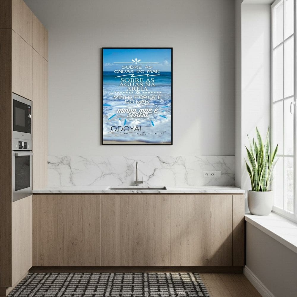 Quadro Decorativo Mãe Sereia Odoyá  - 70x50cm