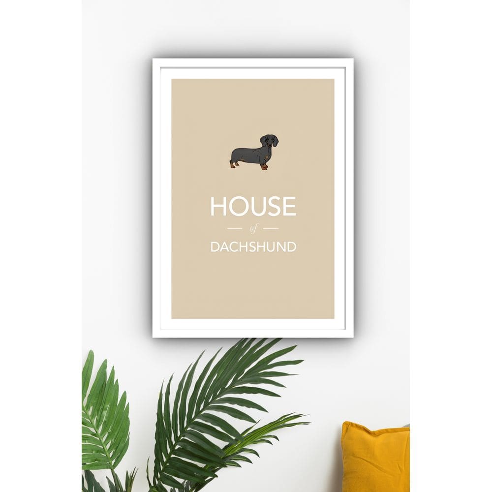 Quadro Decorativo House Of Dachshund  - 70x50cm