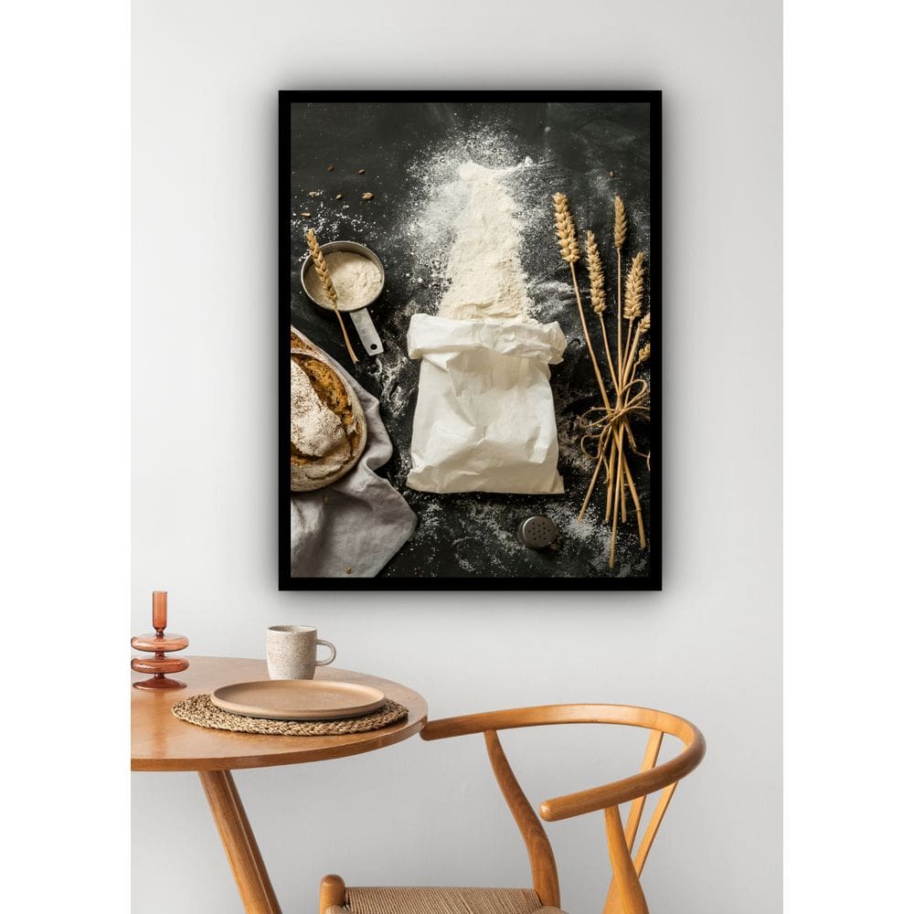 Quadro Decorativo Saco de Trigo Cozinha - 70x50cm