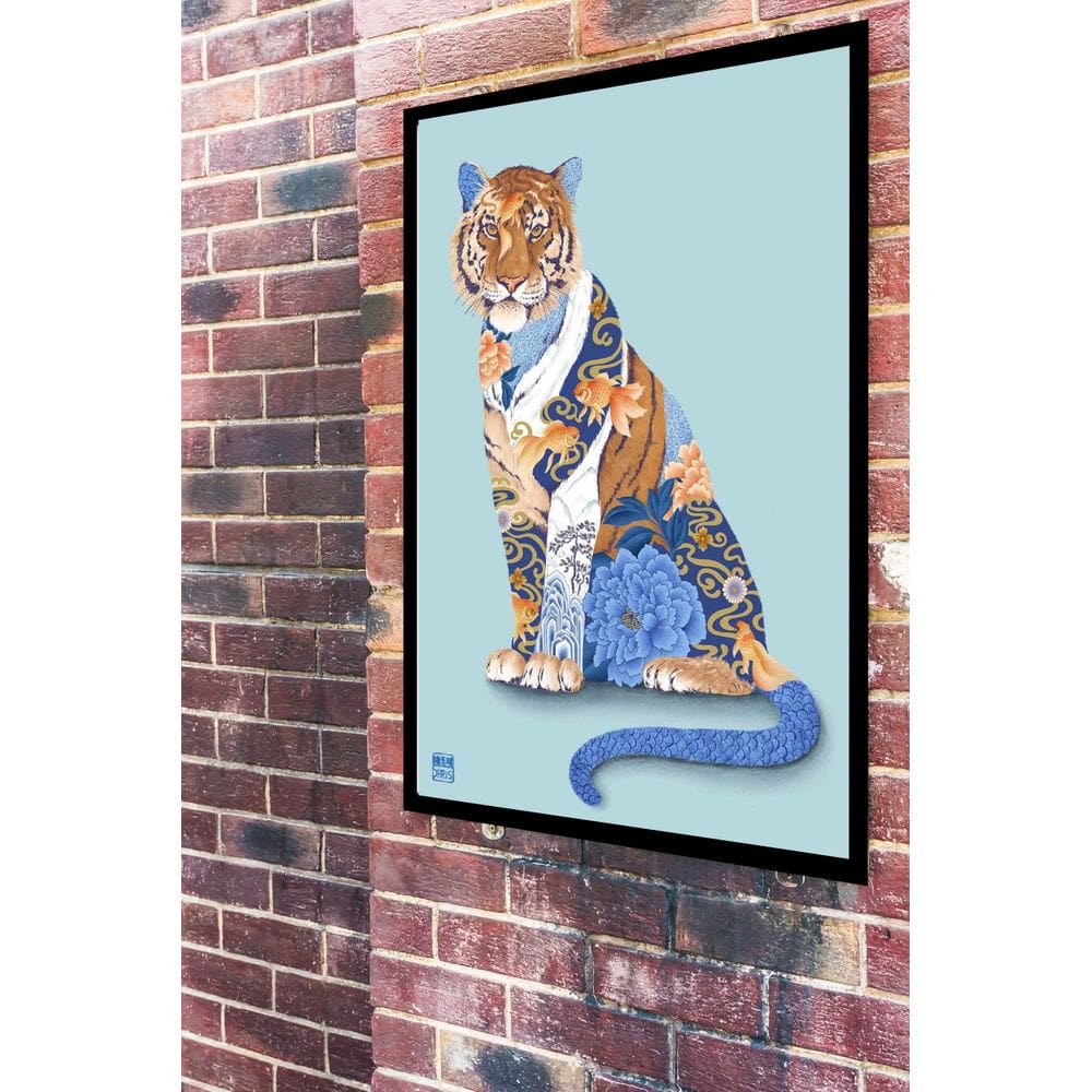 Quadro Decorativo O Tigre da Água  - 70x50cm