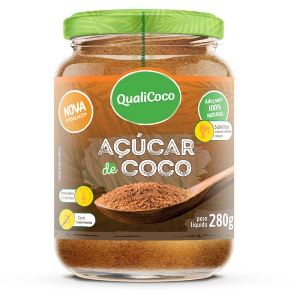 Açúcar De Coco Vidro 280G. - Qualicoco
