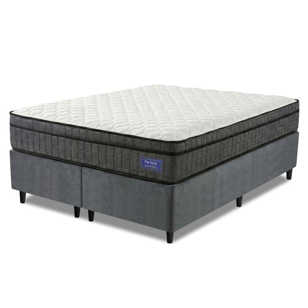 Cama Box Colchão Queen Ortopédico D33 Euro Pillow Ultra 158x198x63cm