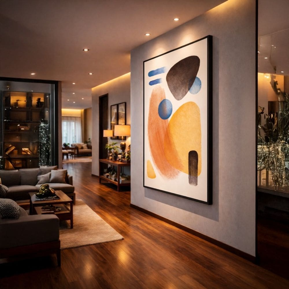 Quadro Canvas Pedras Formosa 60x40cm Mold Branca