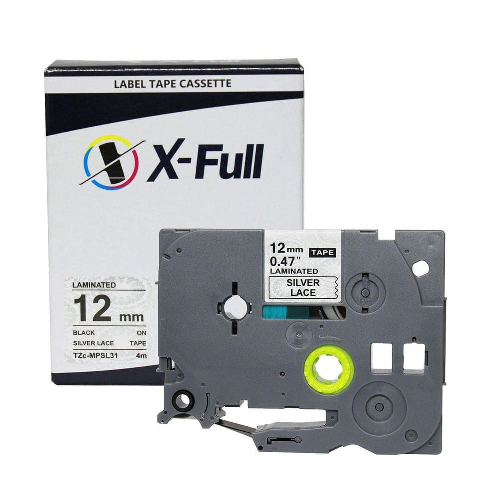 Fita Rotuladora Compatível Tze-Mpsl31 Prata Renda X-Full