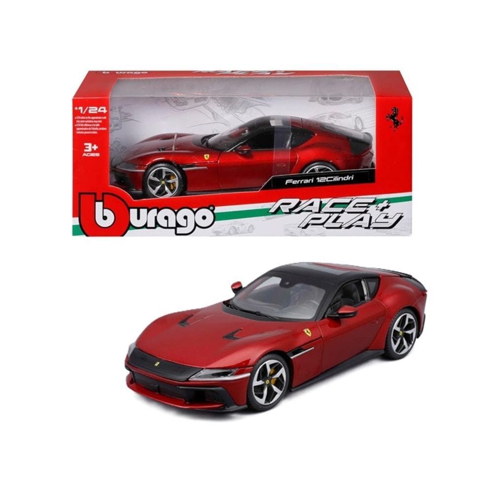 Miniatura Ferrari 12Cilindri 830CV 1:24 com Abertura de Portas - Burago