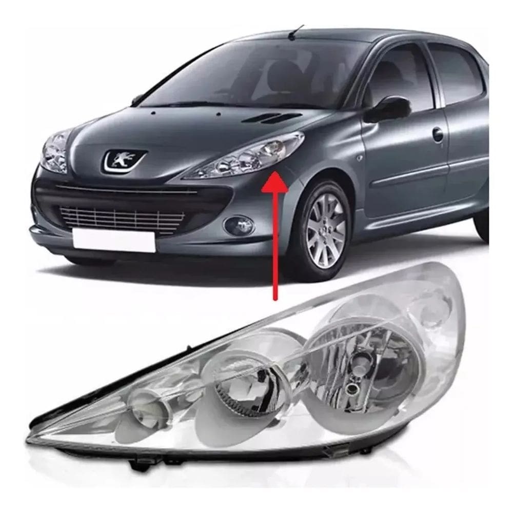 Peugeot 207 SW Farol Dianteiro Esquerdo Genuíno 6205CH